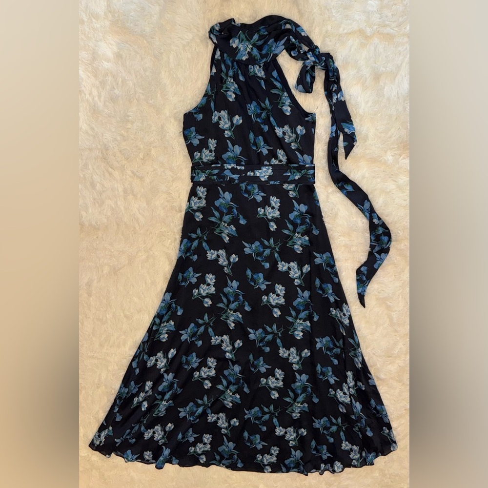 Sachin + Babi Navy Floral Maxi Dress with Blue Flowers - Picture 3 of 6